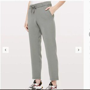 Lululemon On The Fly 7/8 Pants in black.